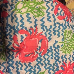 Simply Southern infinity scarf pink crab design
